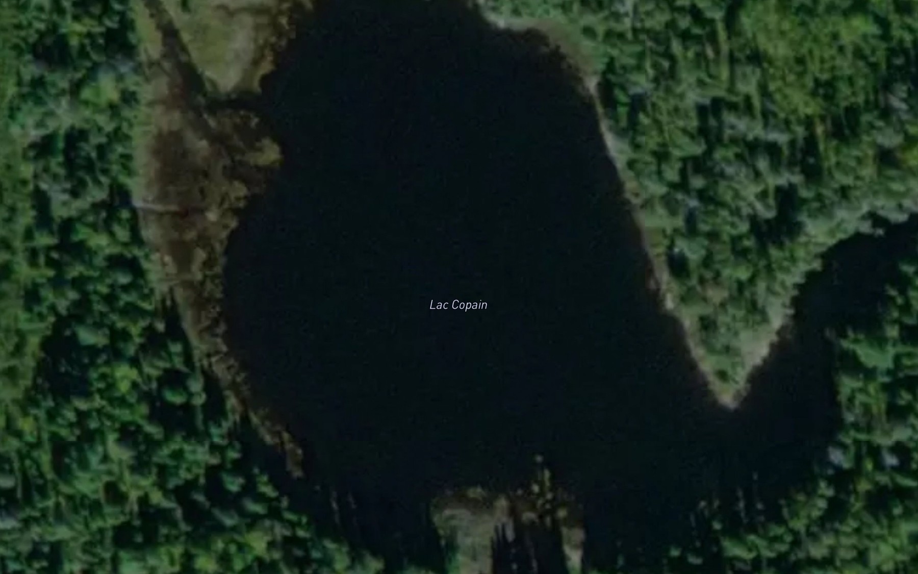 Satellite map of the Lac Copain