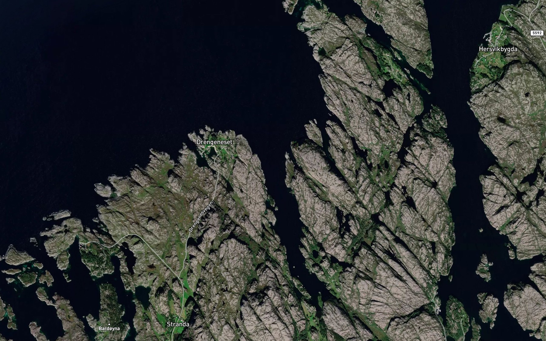 Satellite map of the Tverrangspollen