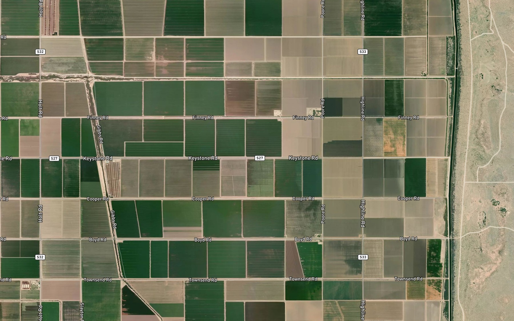 Satellite map of the Orient Drain