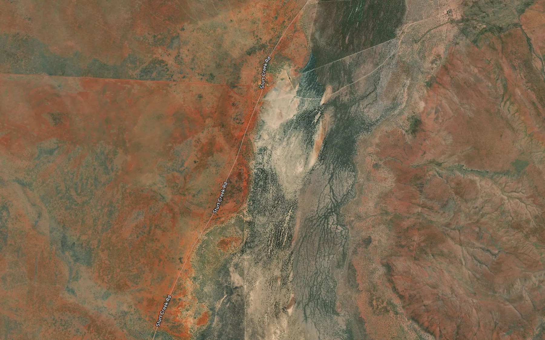 Satellite map of the Ten Mile Creek
