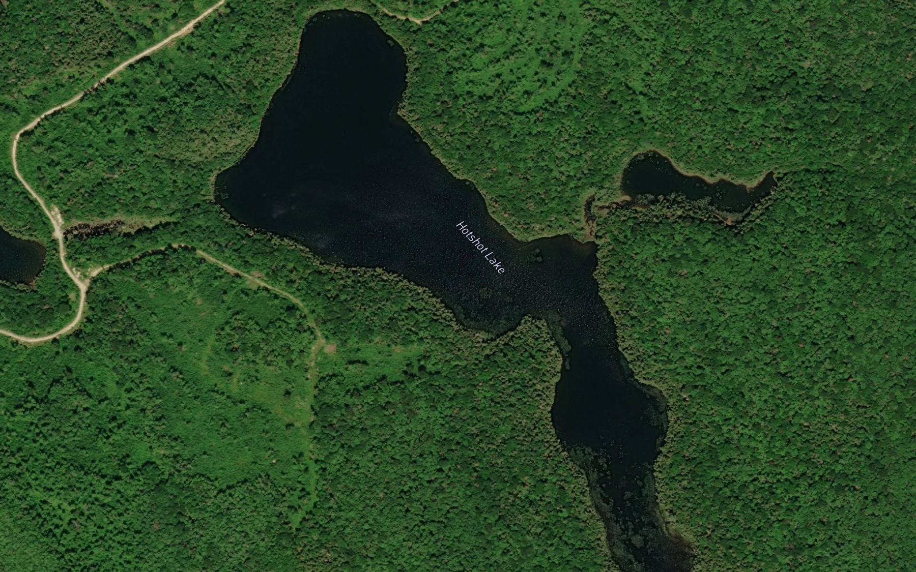 Satellite map of the Hotshot Lake