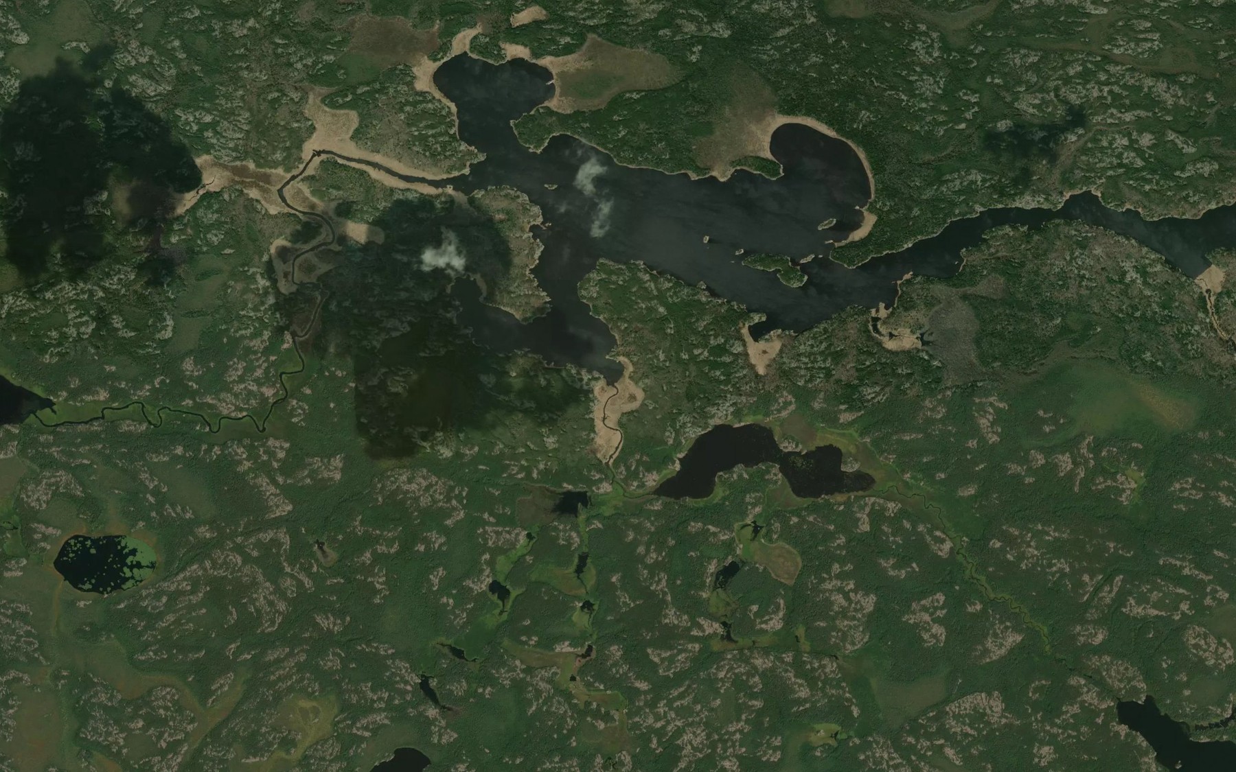 Satellite map of the Kakaki Creek