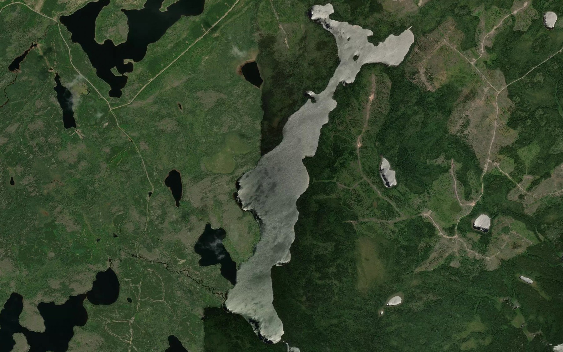 Satellite map of the Kim Lake