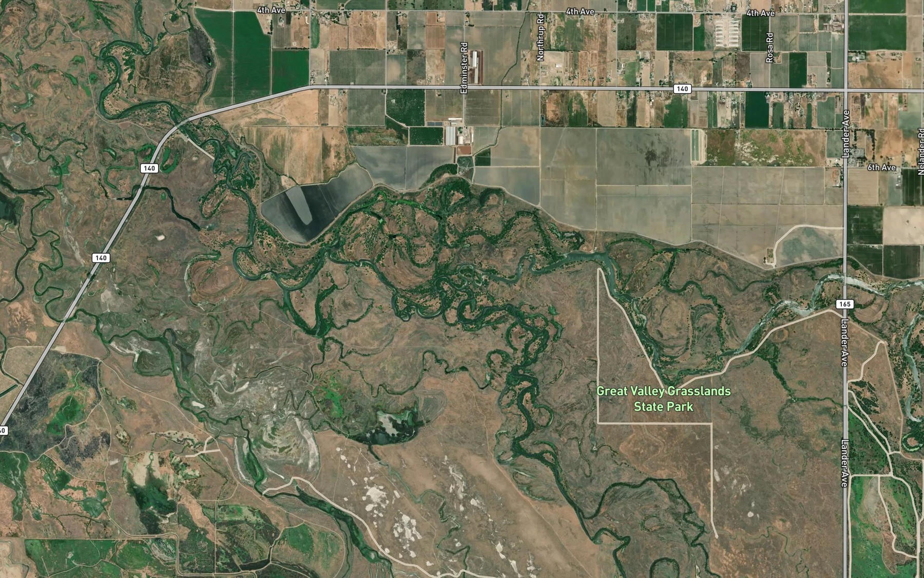 Satellite map of the Salt Slough