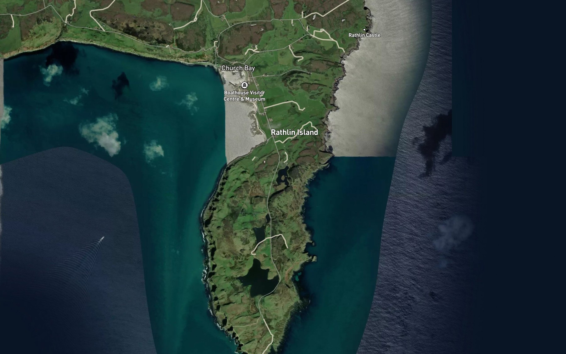 Satellite map of the Craigmacagan Lough