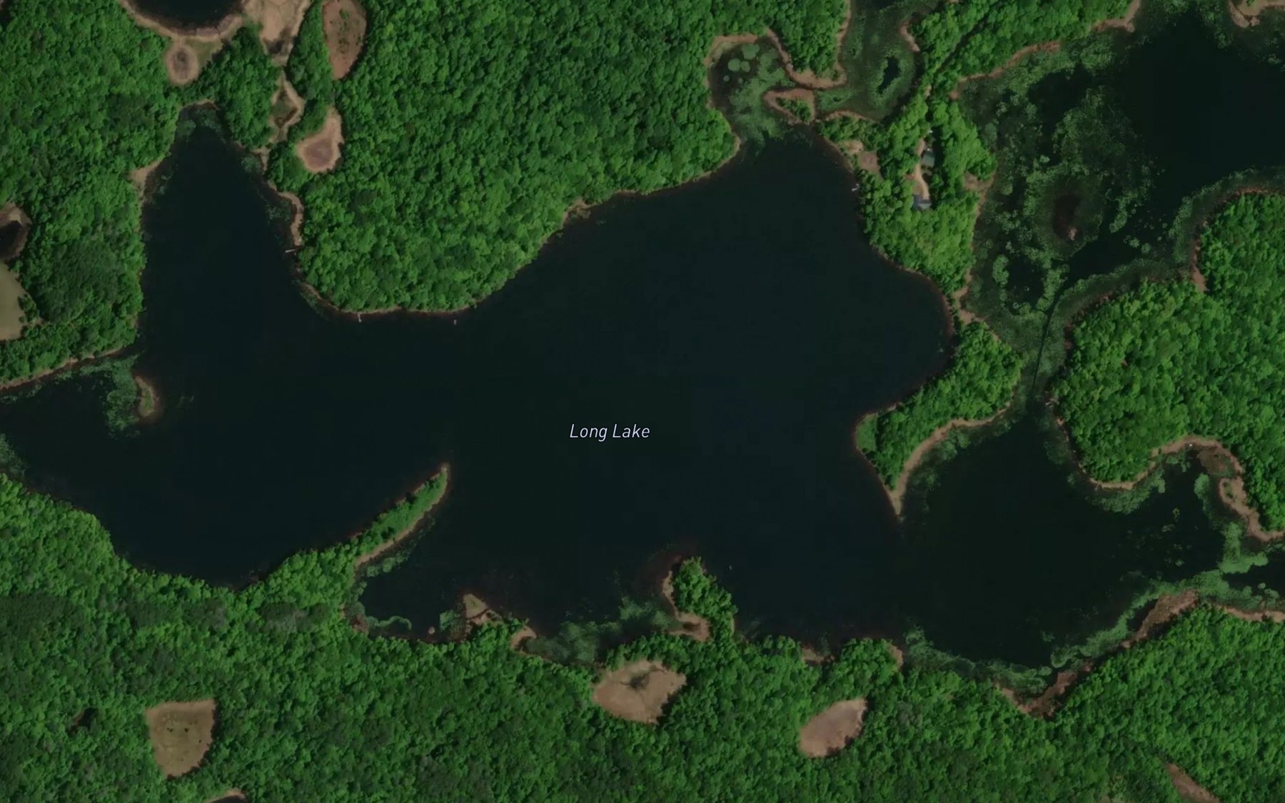 Satellite map of the Long Lake