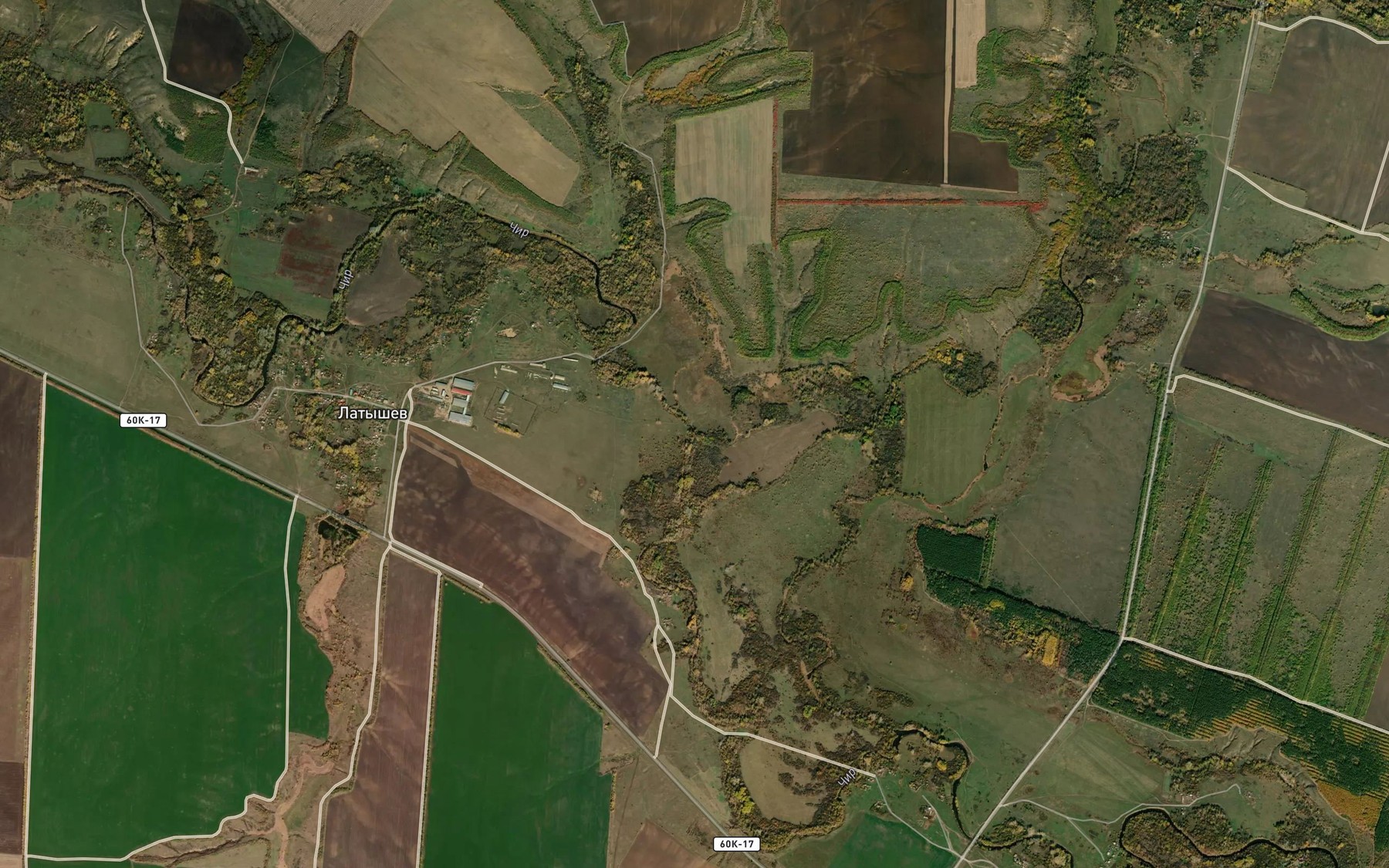 Satellite map of the Chernaya