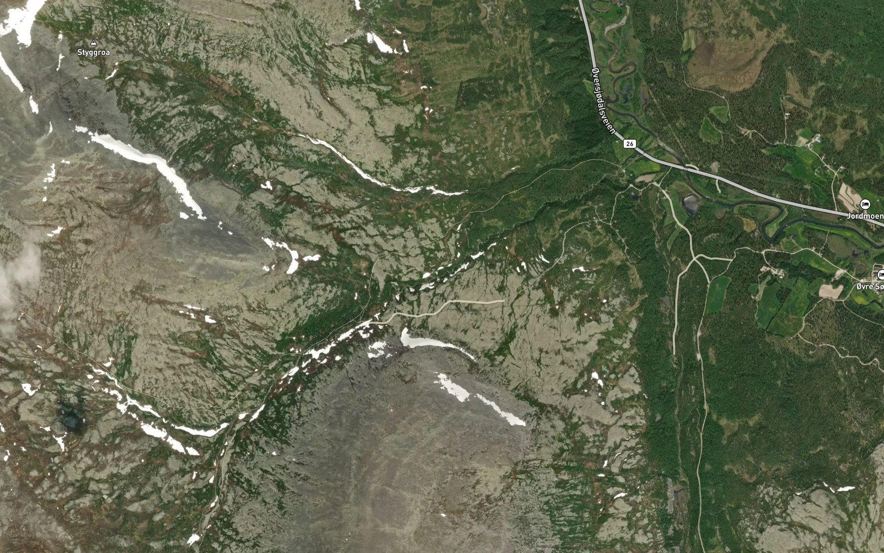 Satellite map of the Heggeraa