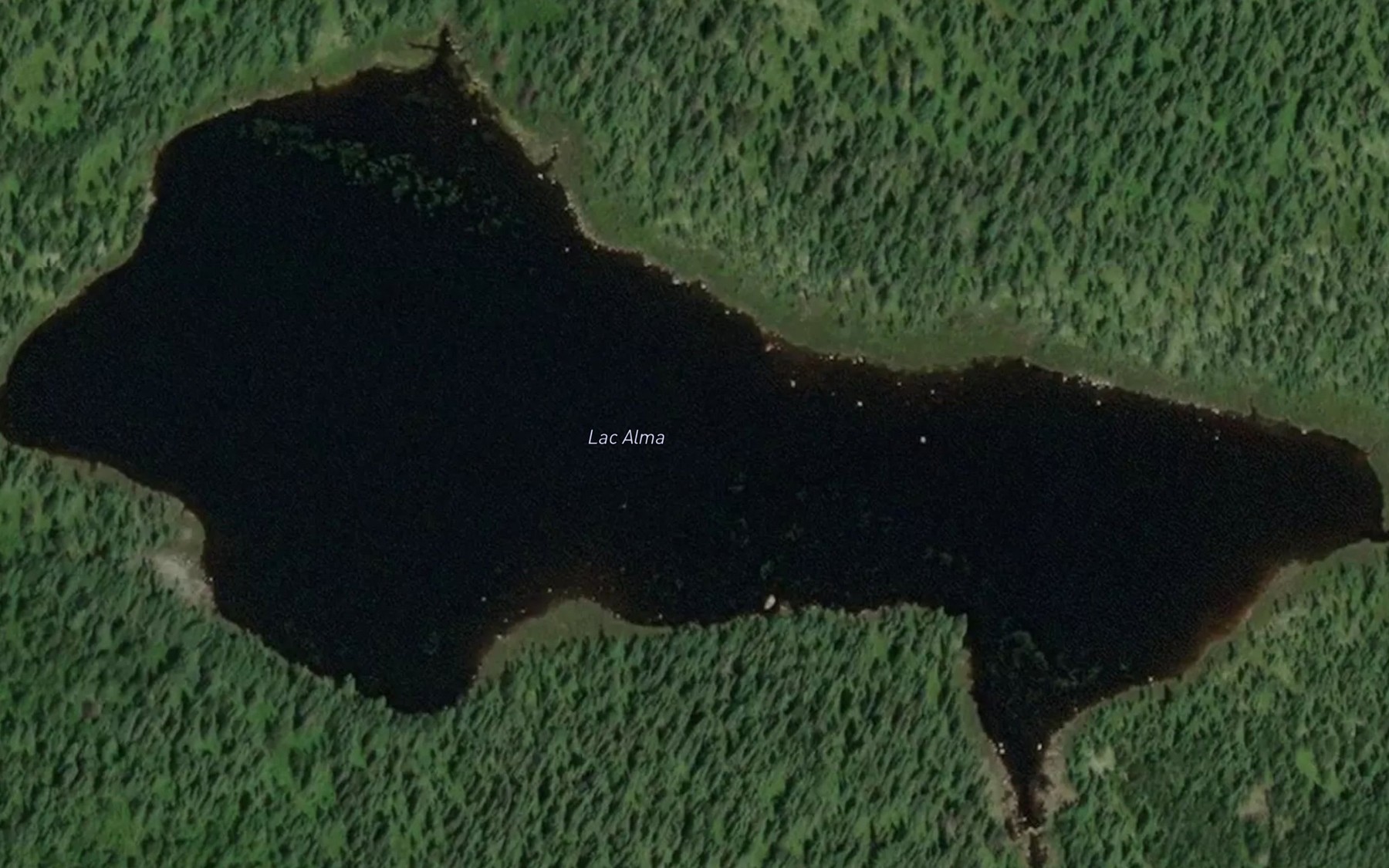 Satellite map of the Lac Alma