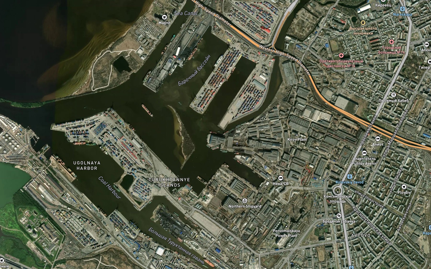 Satellite map of the Yekateringofka