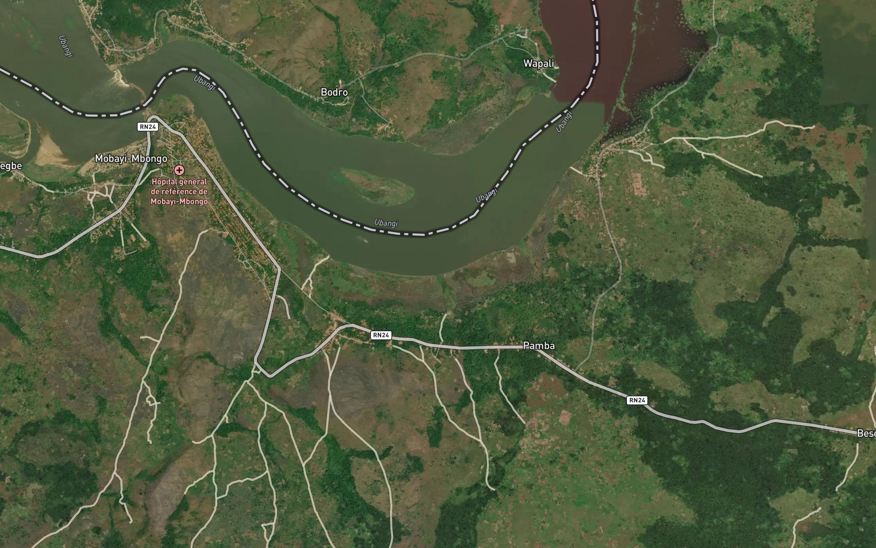Satellite map of the Mokoko