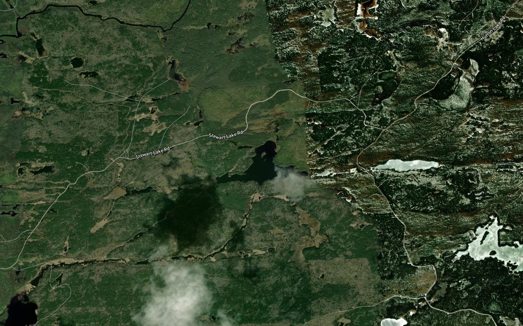 Satellite map of the Stewart Lake
