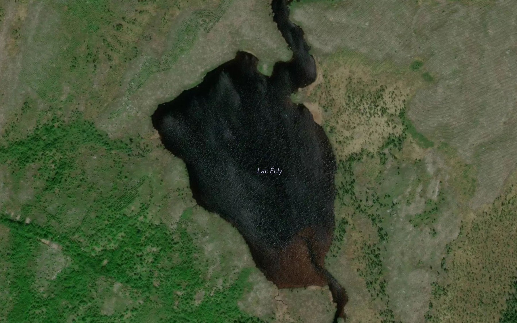 Satellite map of the Lac Ecly