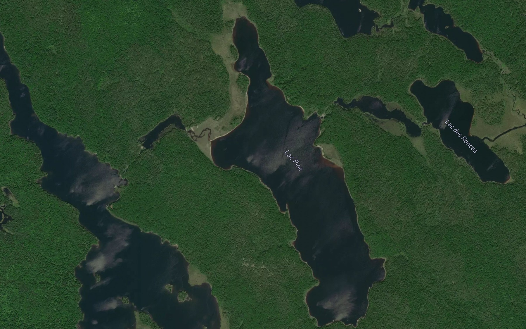 Satellite map of the Lac Pine
