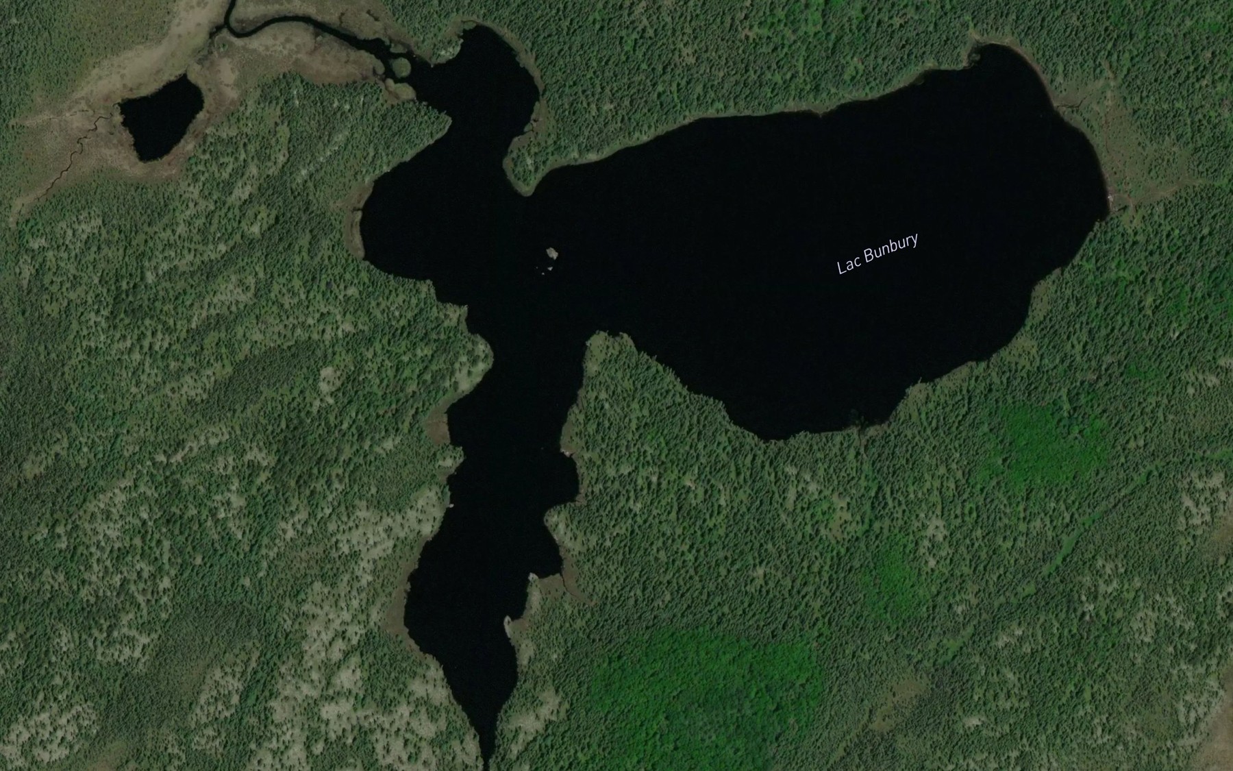 Satellite map of the Lac Bunbury