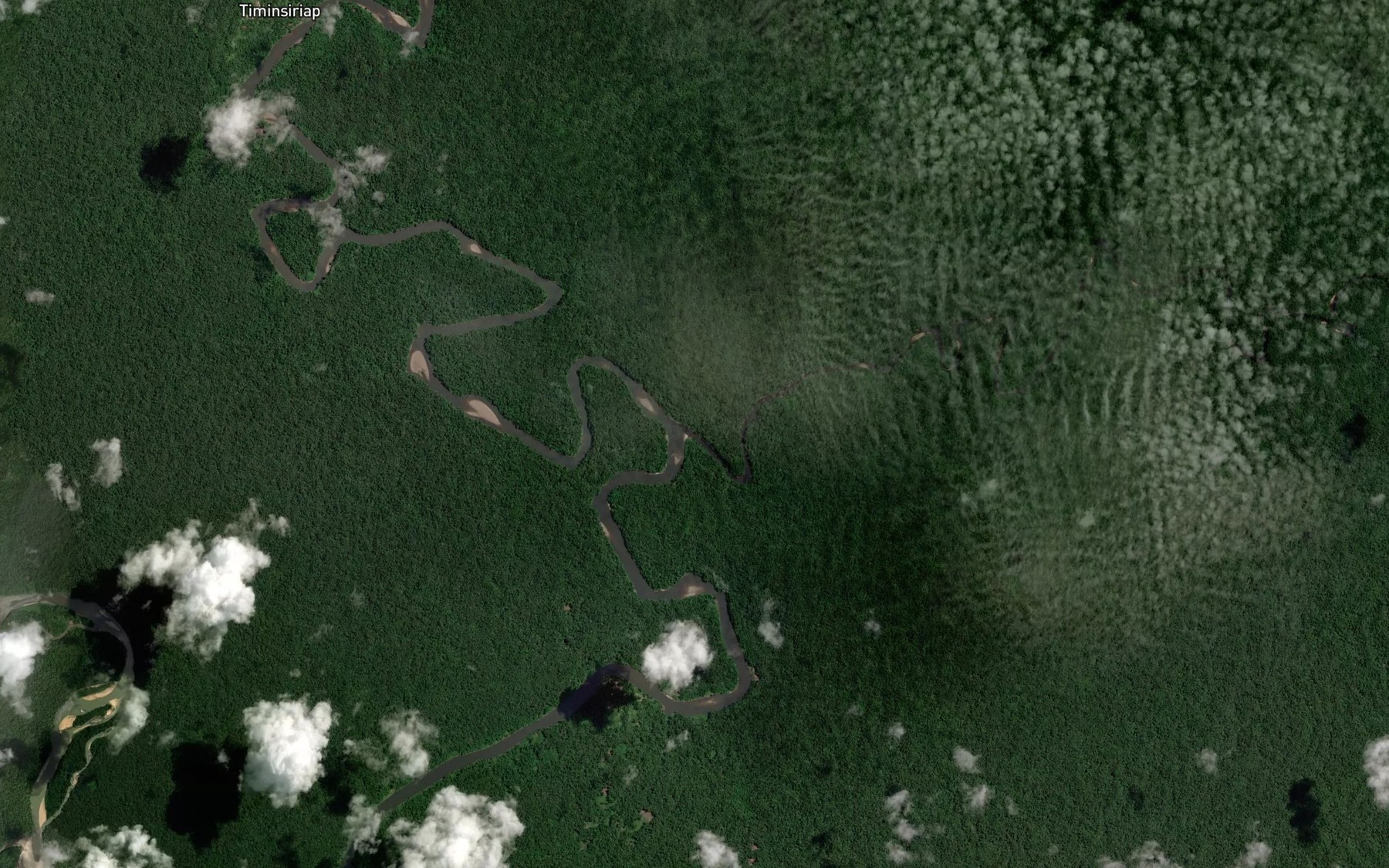 Satellite map of the Surprise Creek