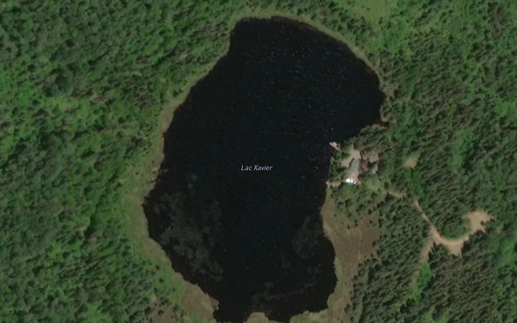 Satellite map of the Lac Xavier