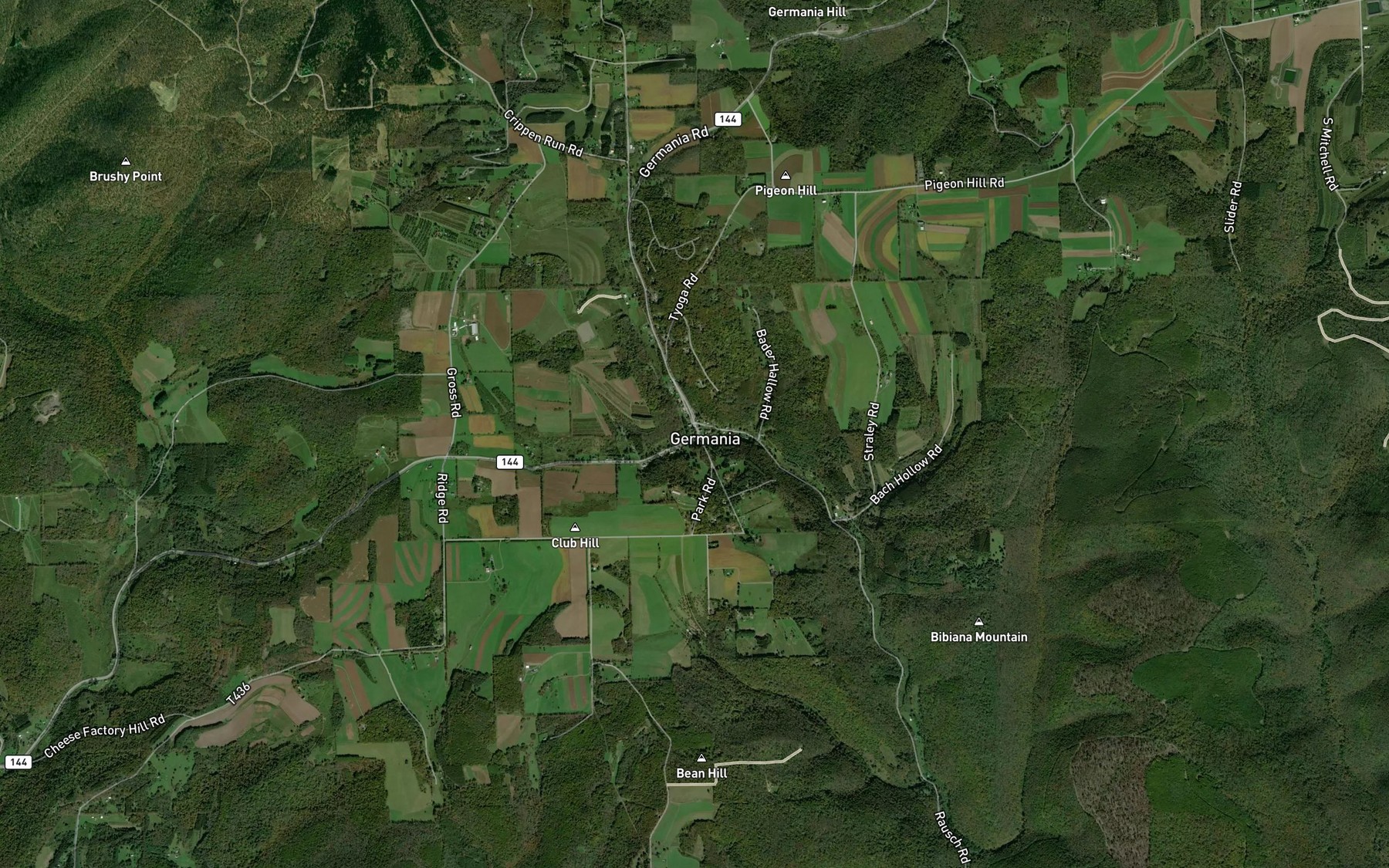 Satellite map of the Boedler Branch