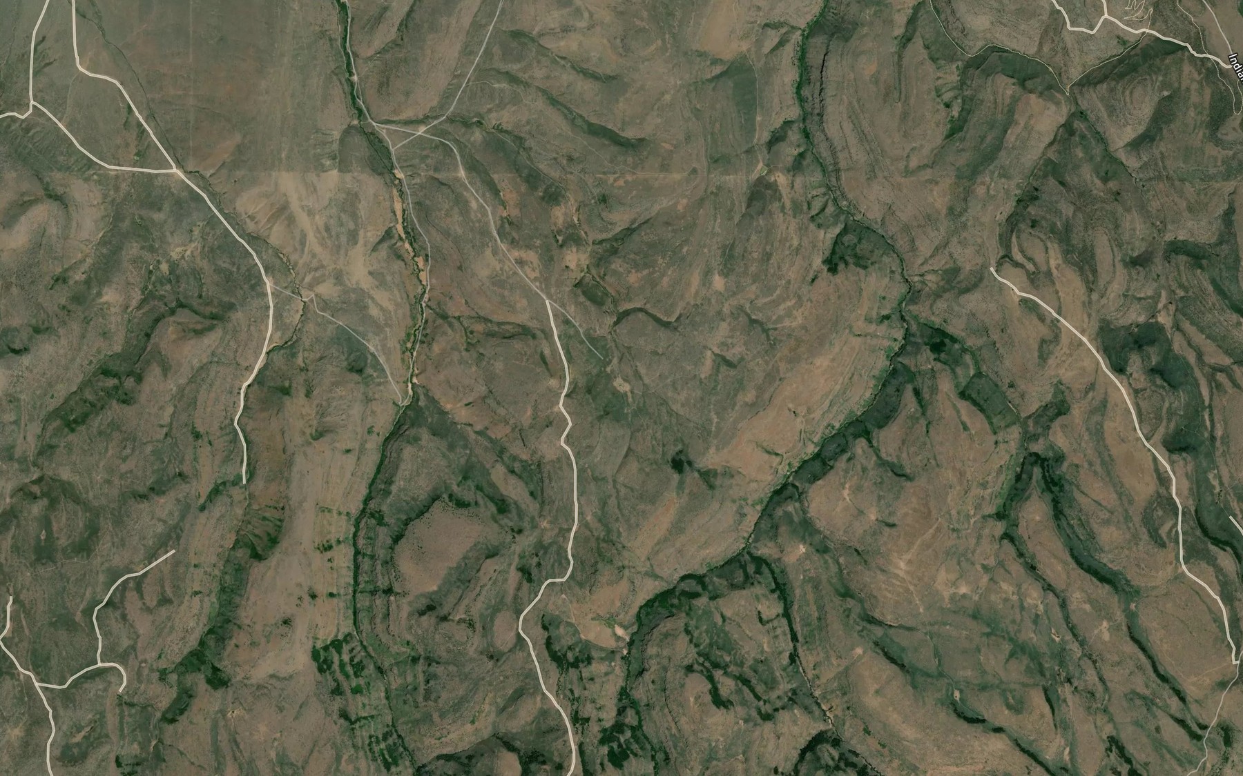 Satellite map of the Curtis Reservoir