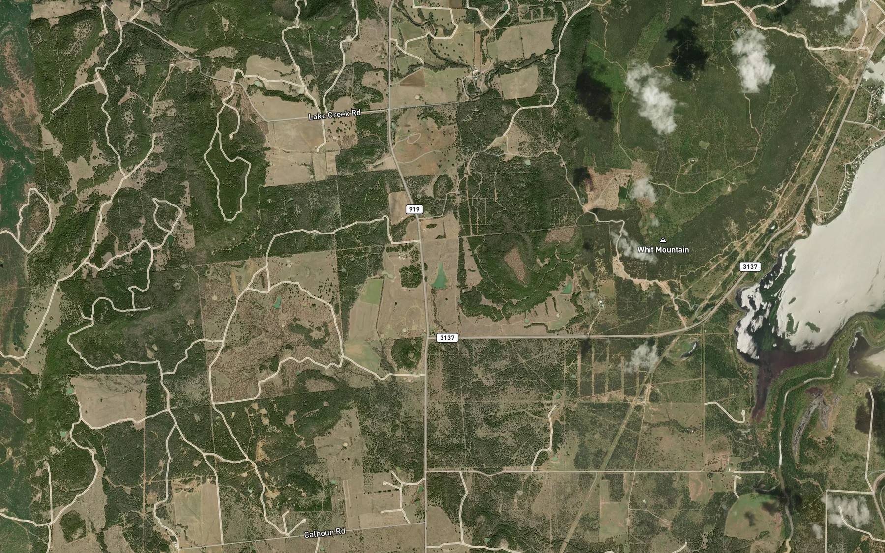 Satellite map of the Ringo Lake