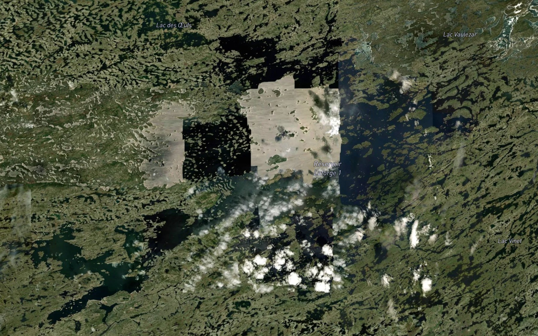Satellite map of the Reservoir Laforge 1