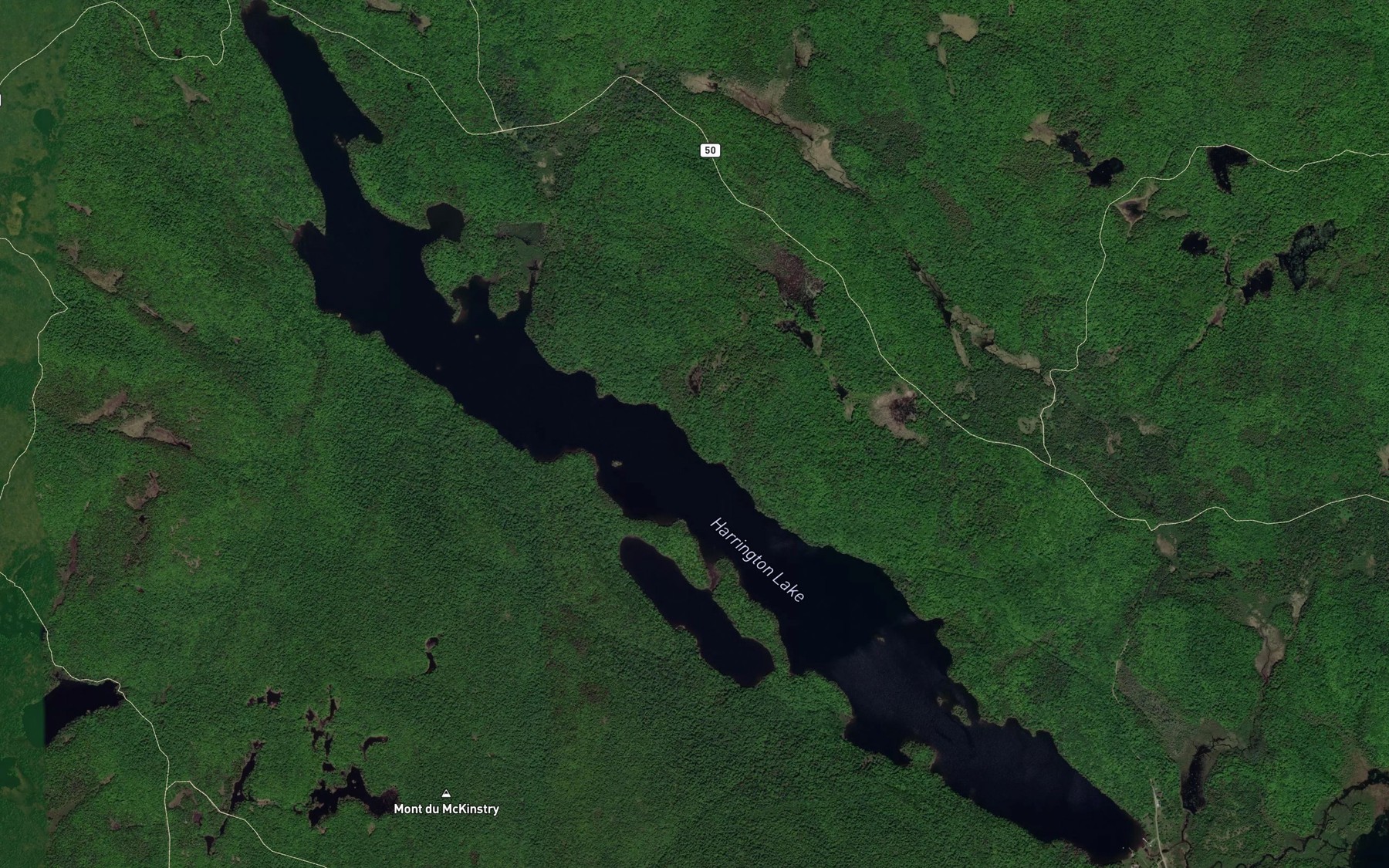 Satellite map of the Lac Mousseau