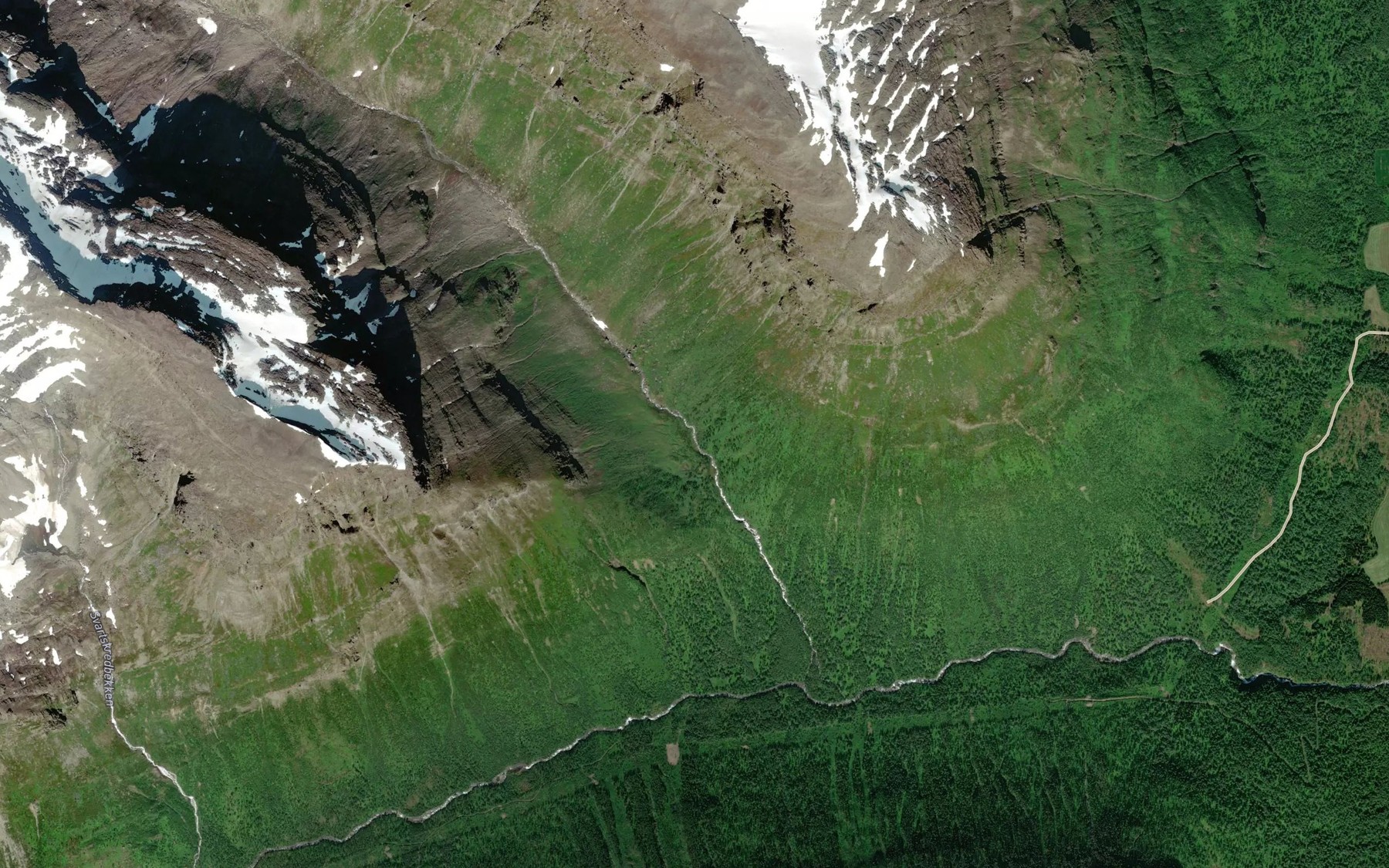Satellite map of the Jarbmejakka