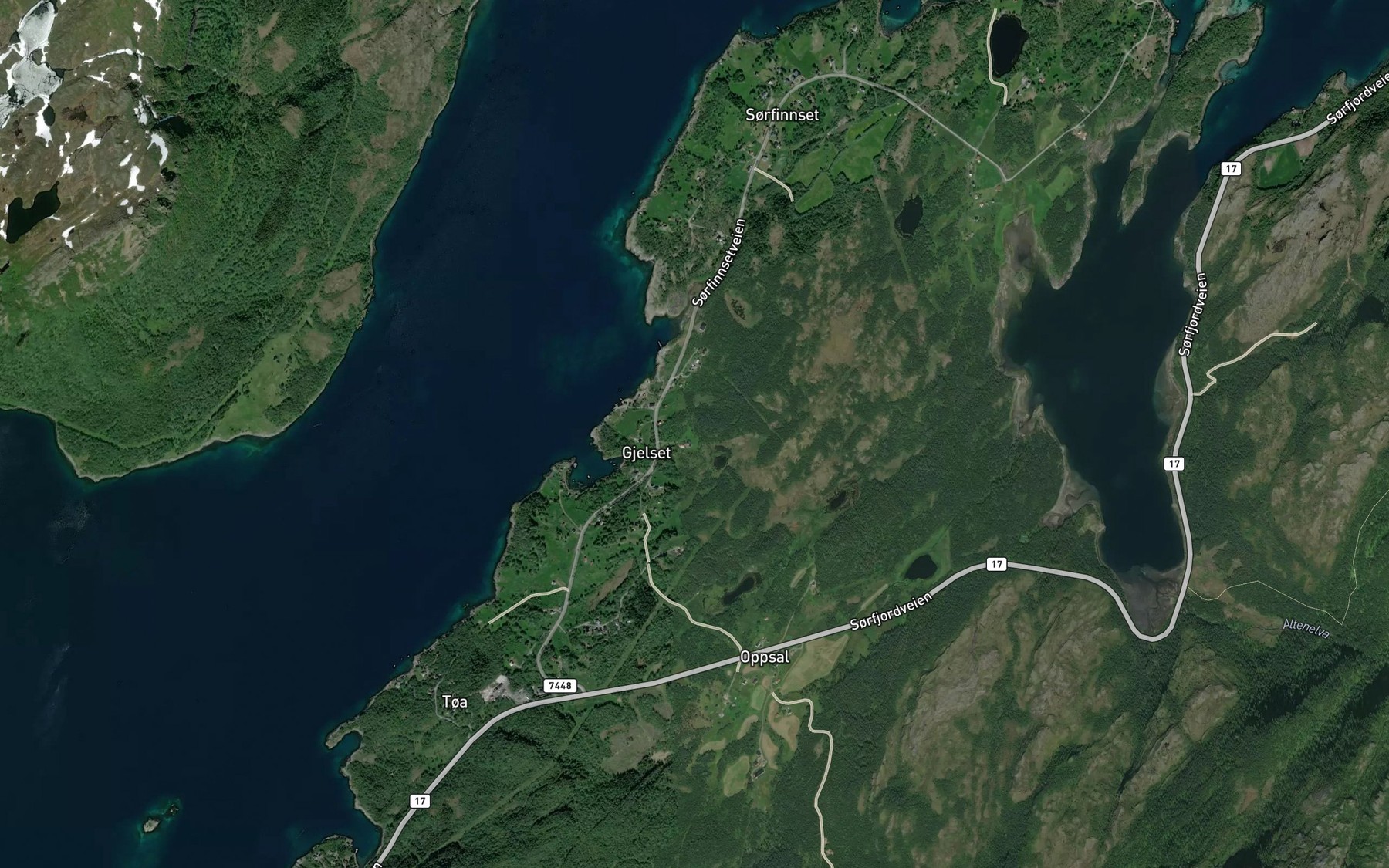 Satellite map of the Stokkaga