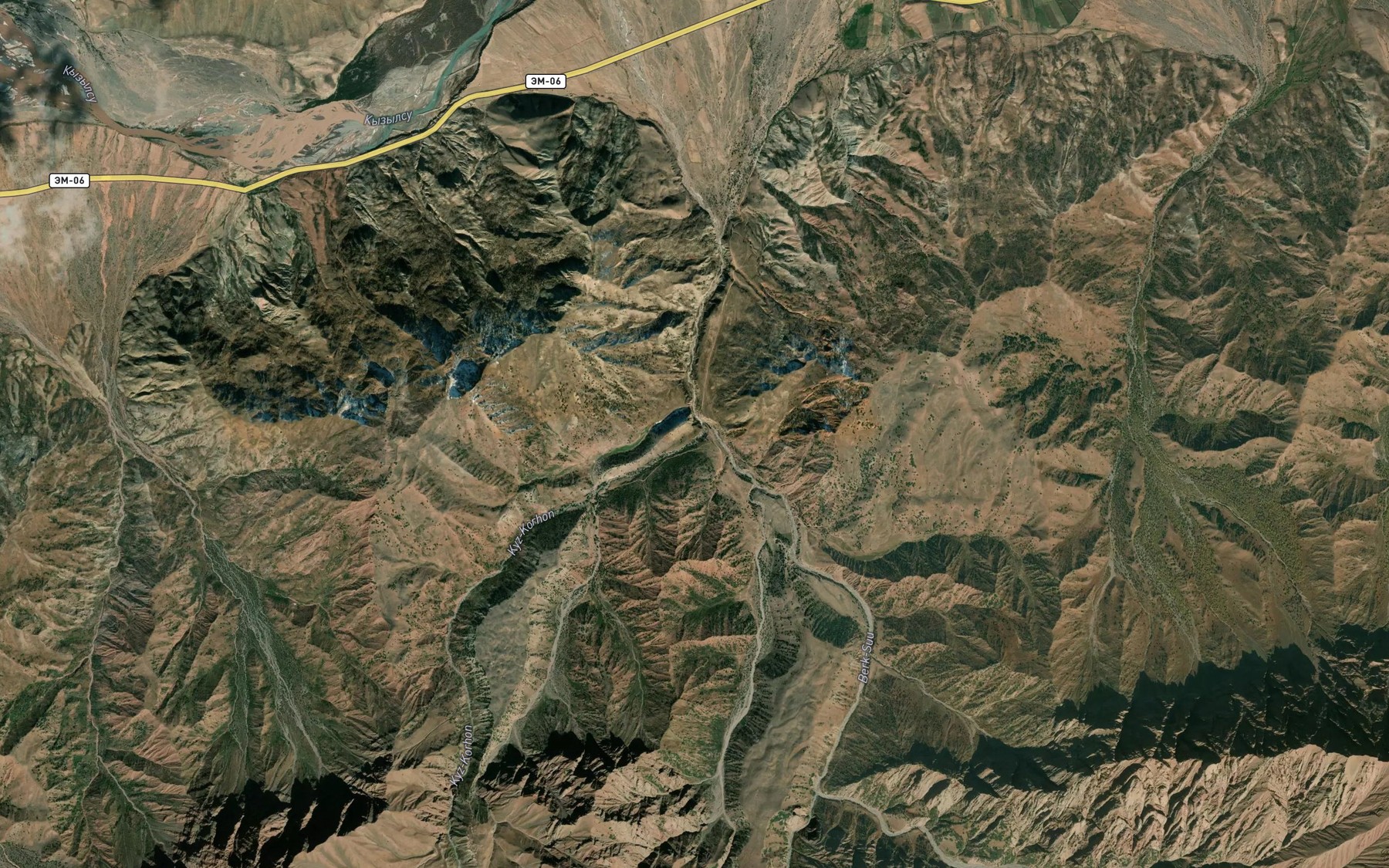 Satellite map of the Aral-Say