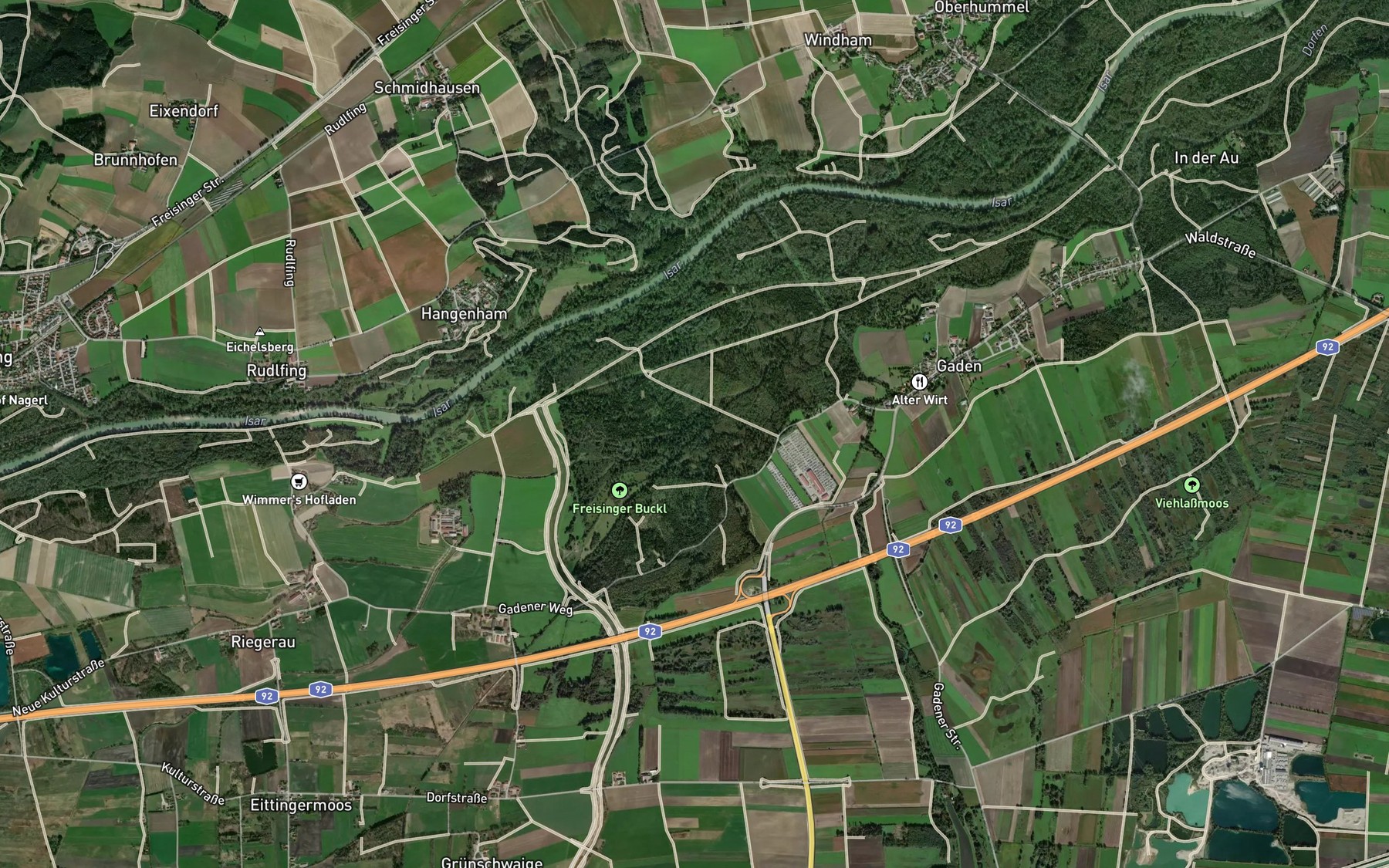Satellite map of the Gruselgraben