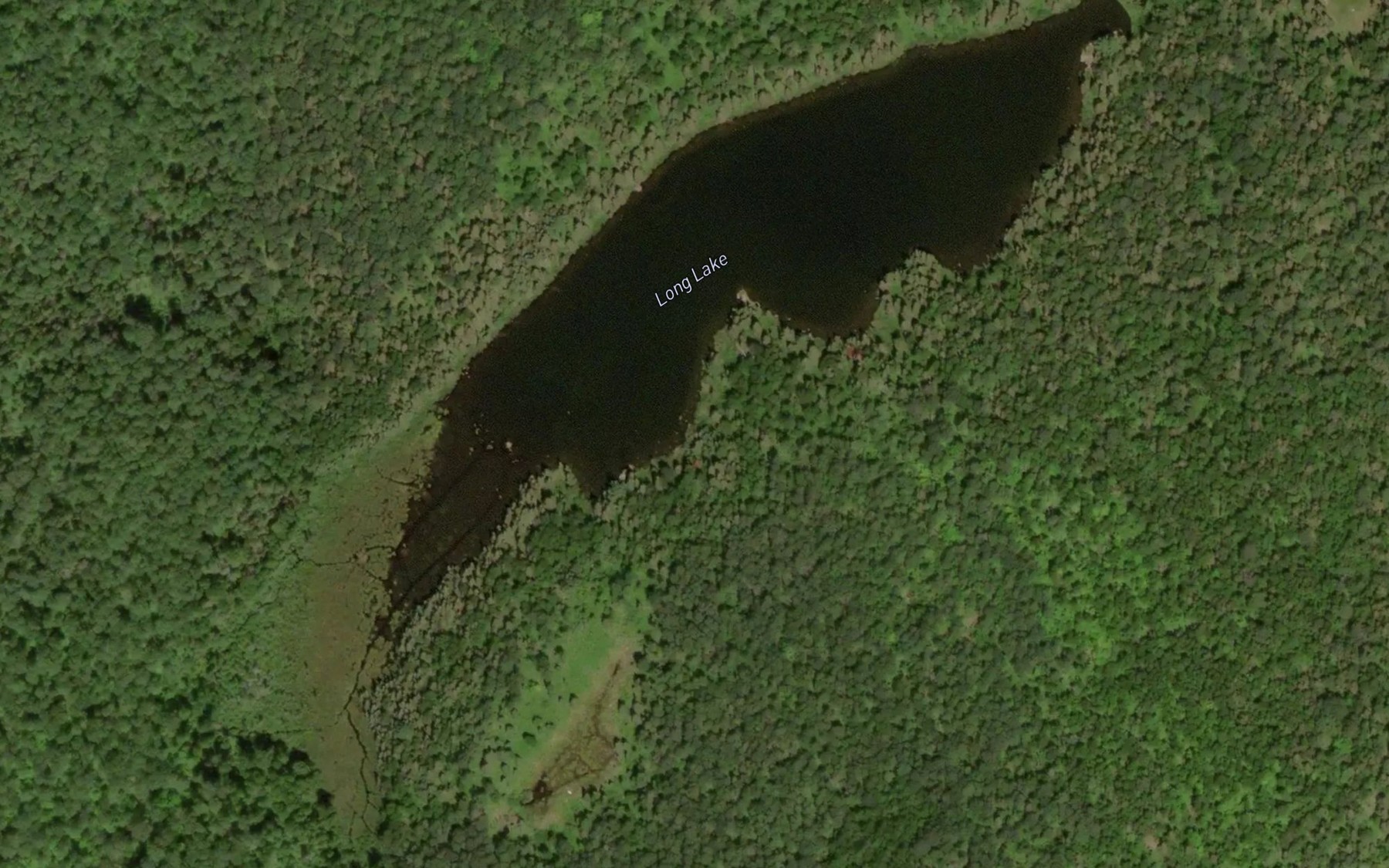 Satellite map of the Long Lake