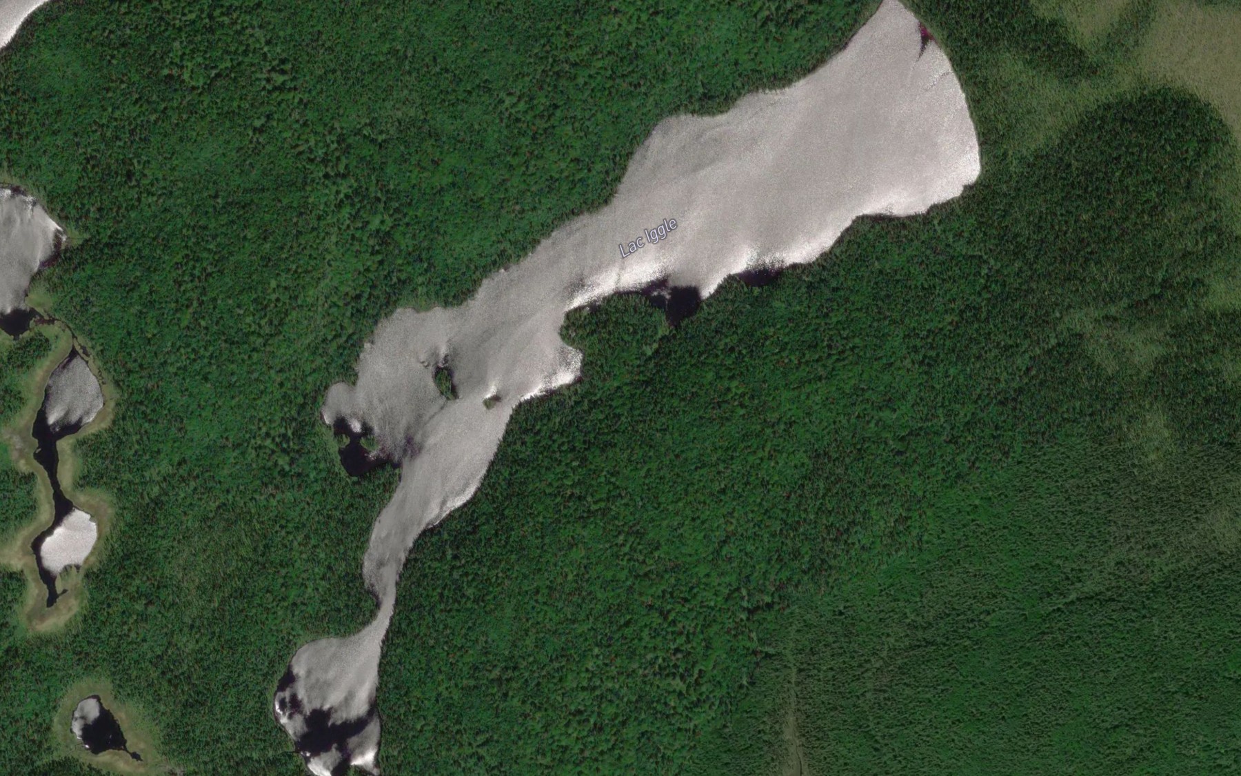 Satellite map of the Lac Iggle