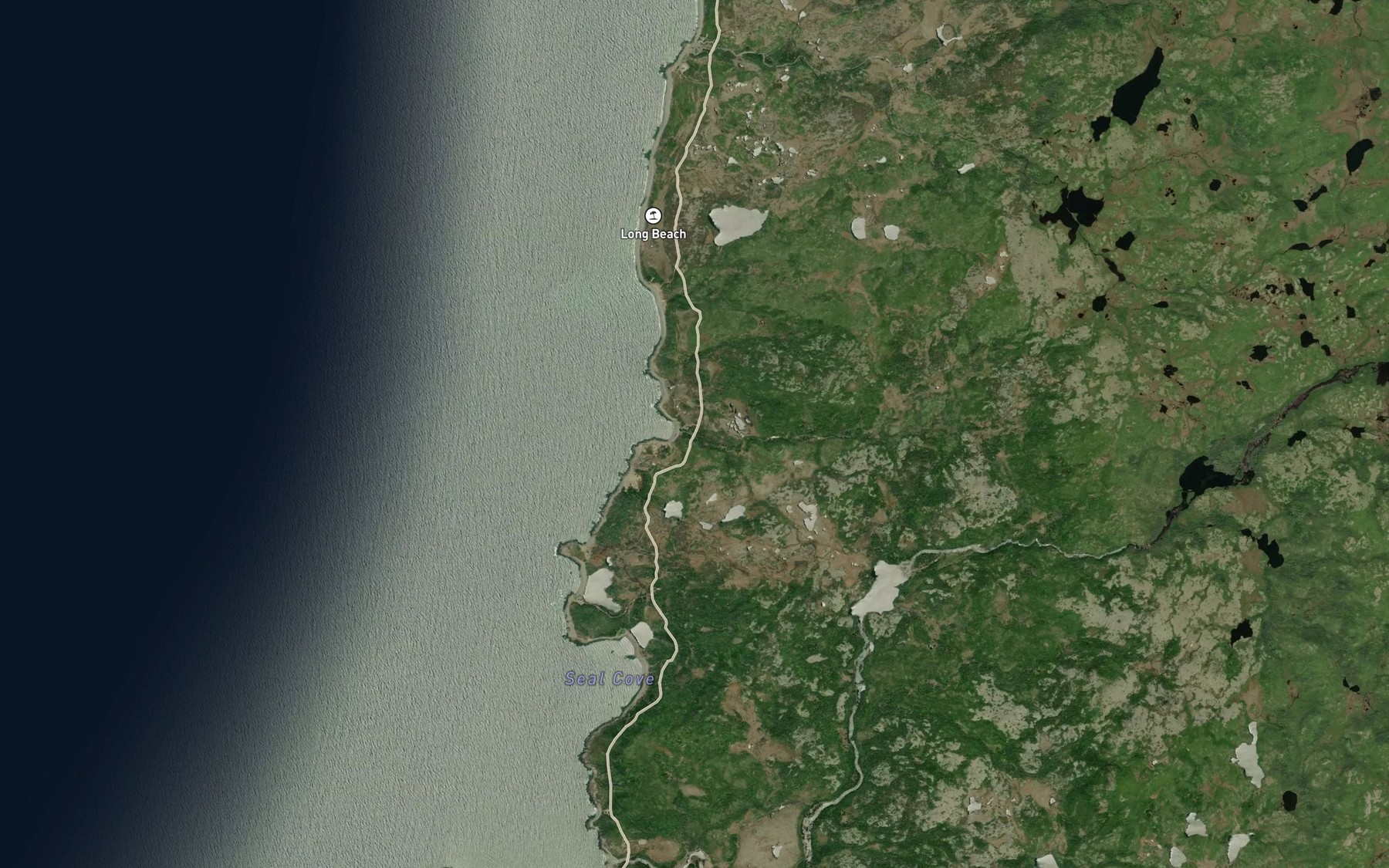 Satellite map of the Fox Cove