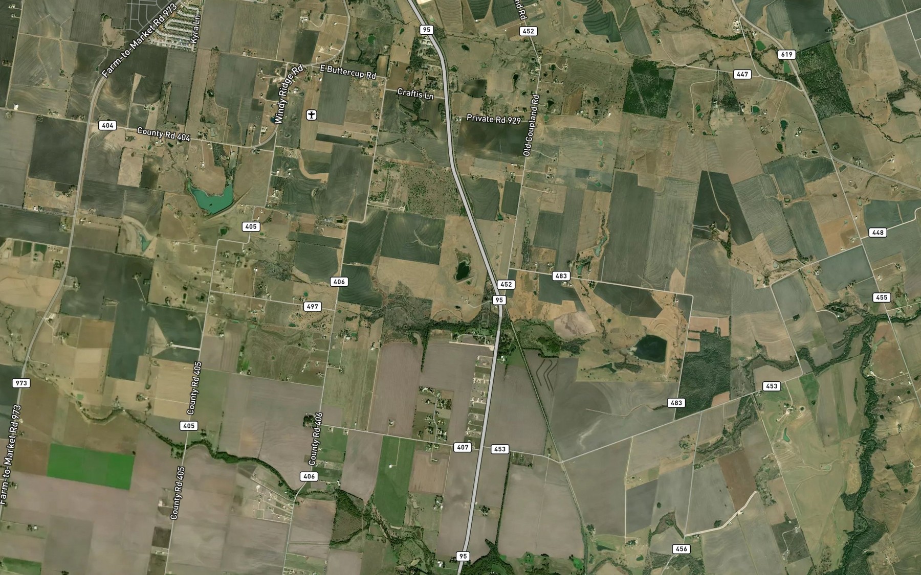 Satellite map of the Soil Conservation Service Site 30 Reservoir