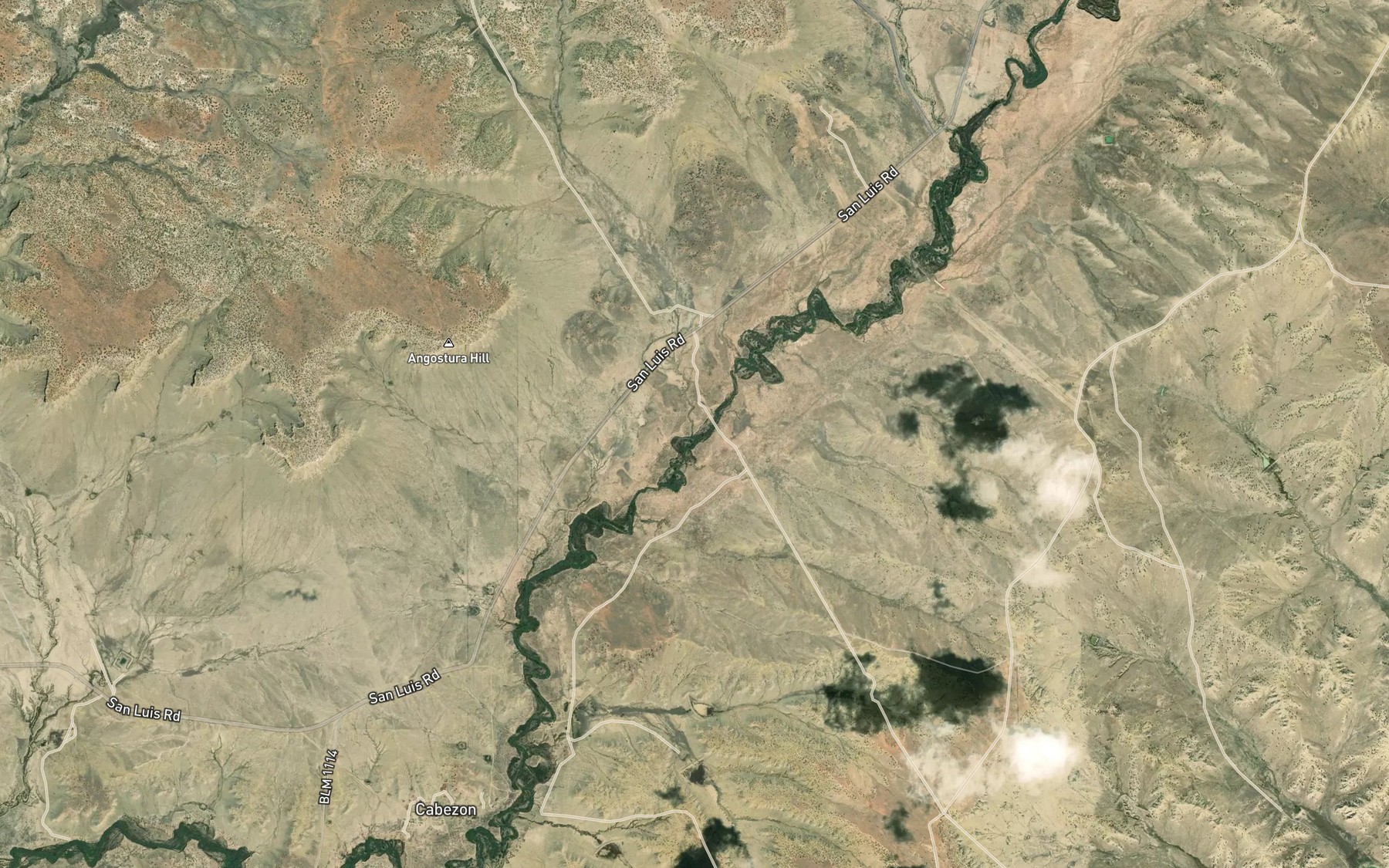 Satellite map of the Arroyo Chavez