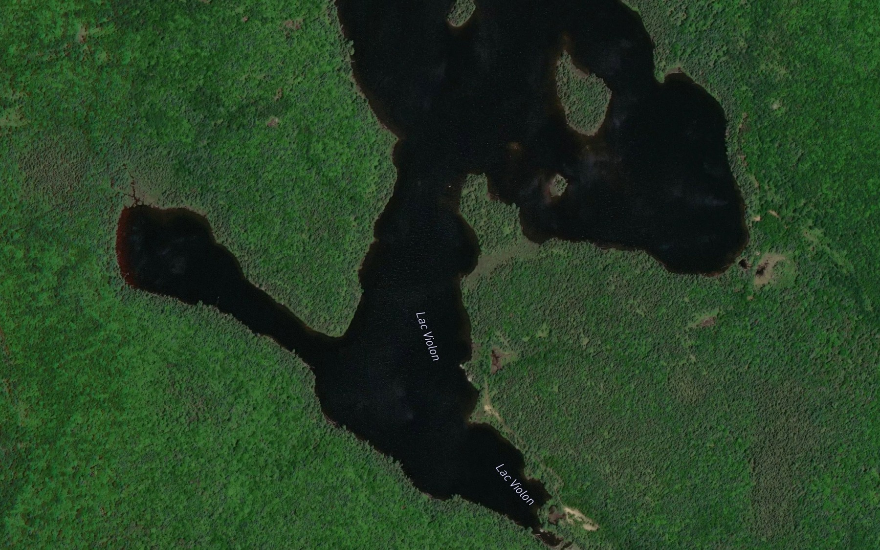 Satellite map of the Lac Violon
