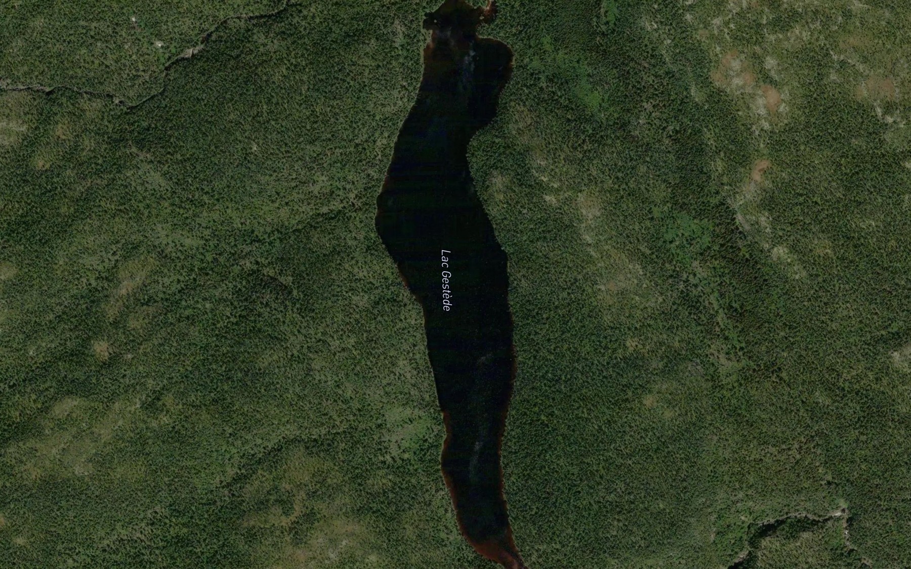Satellite map of the Lac Gestede