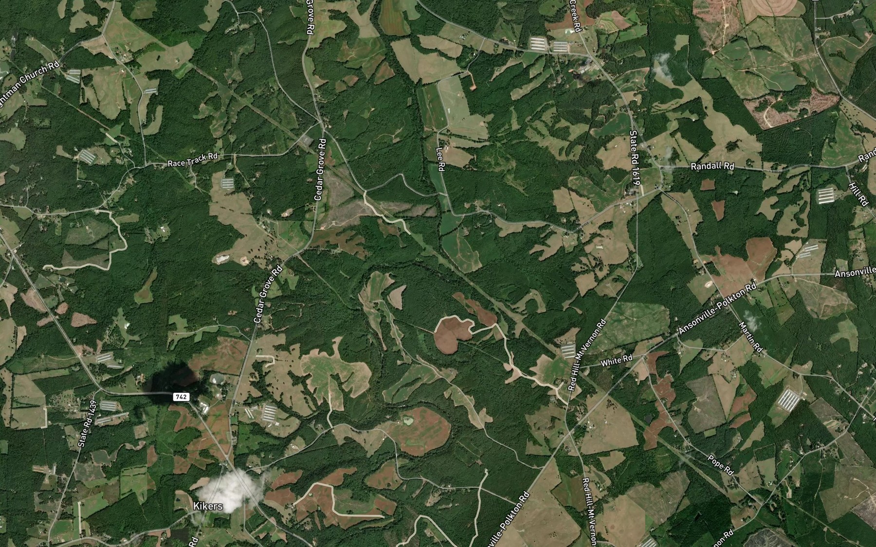 Satellite map of the Deep Bottom Branch