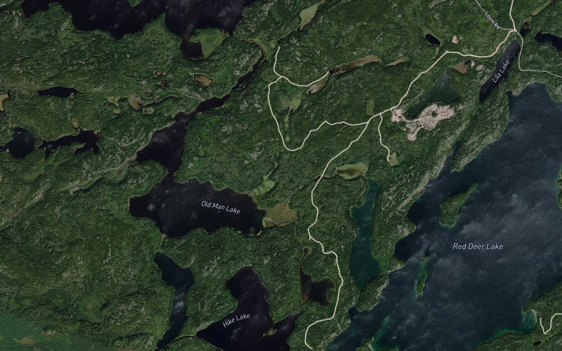 Satellite map of the Cache Creek
