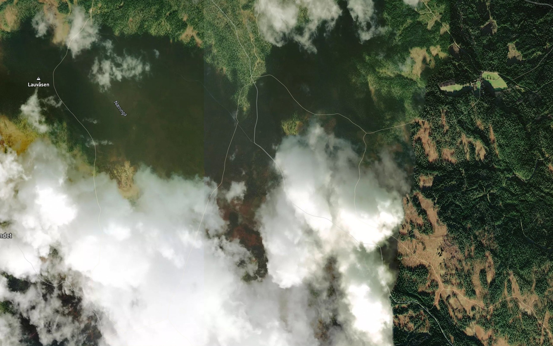 Satellite map of the Nyslattholtbekken