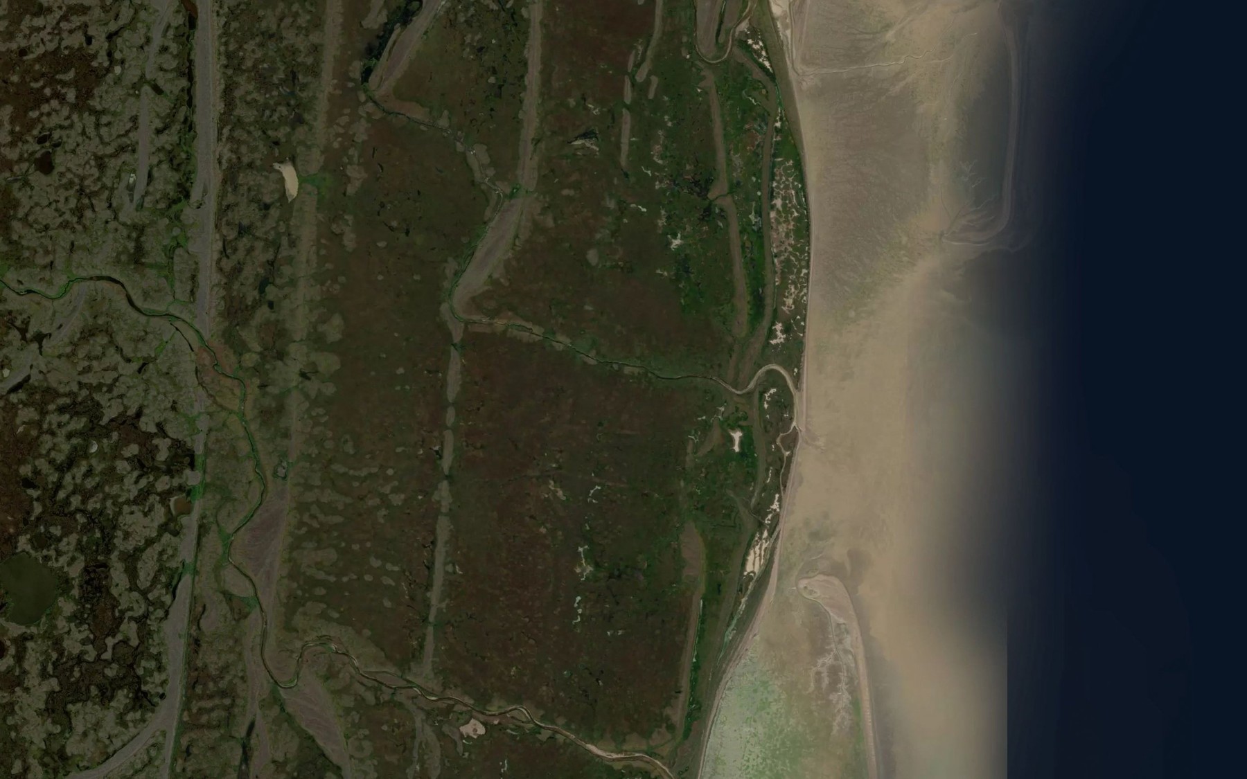 Satellite map of the Duck Creek