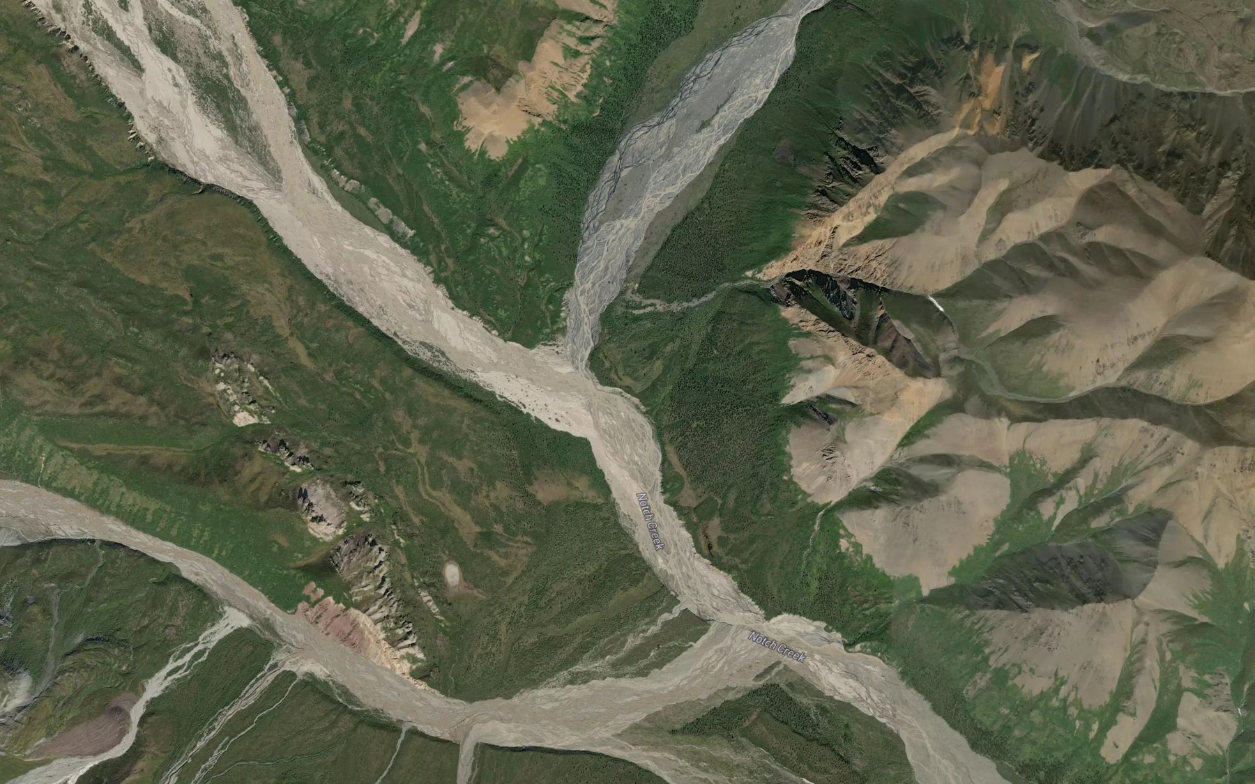 Satellite map of the Star Creek