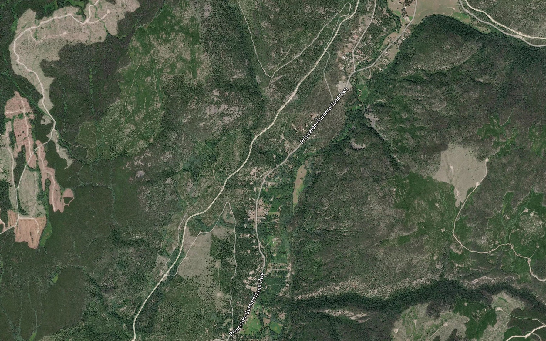 Satellite map of the Spukunne Creek