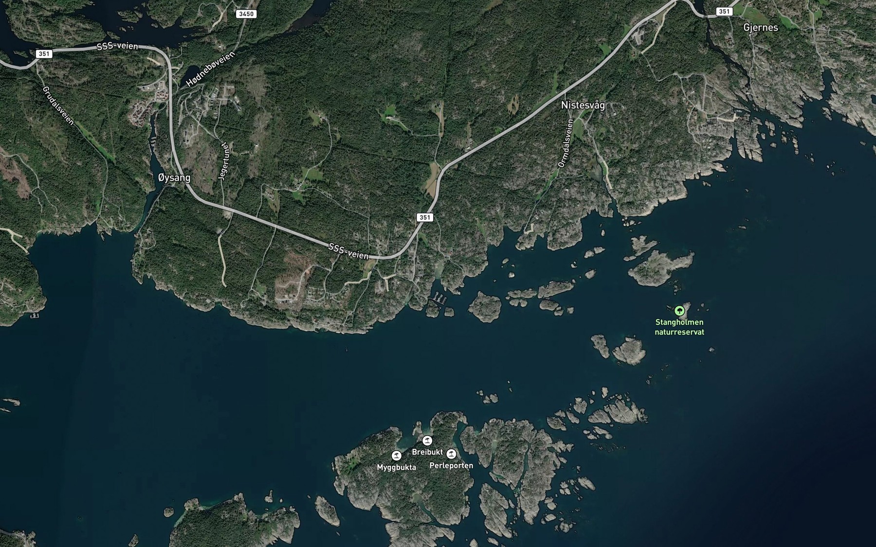 Satellite map of the Skatkilen