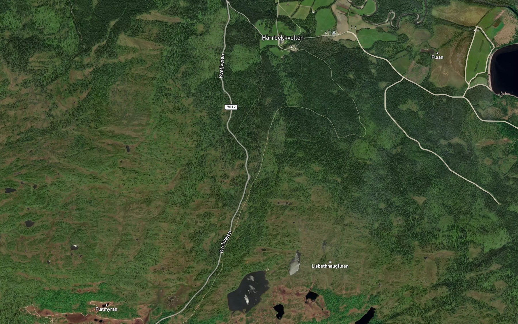 Satellite map of the Harrbekken