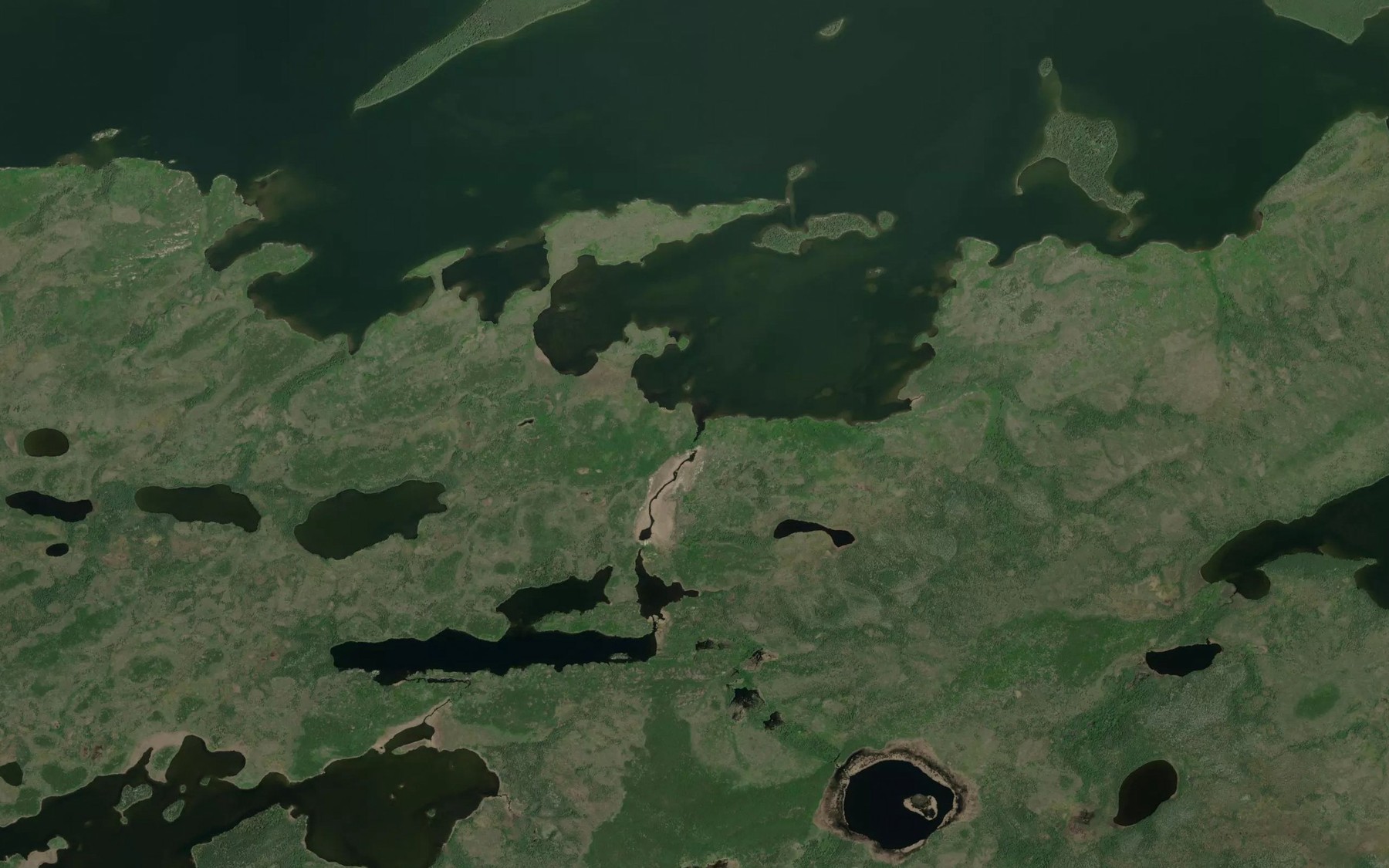 Satellite map of the Kapayakwaskisoot River