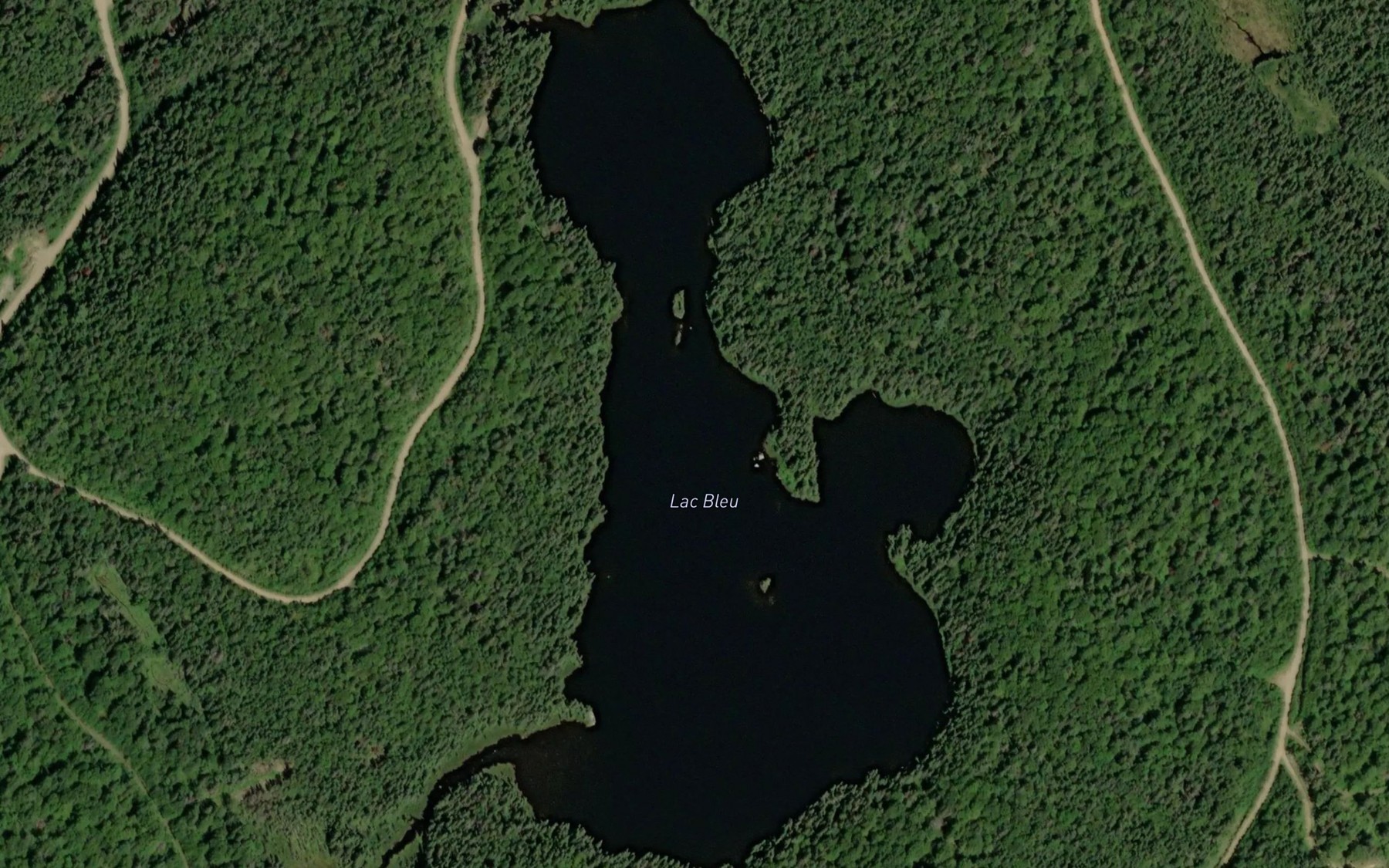 Satellite map of the Lac Bleu