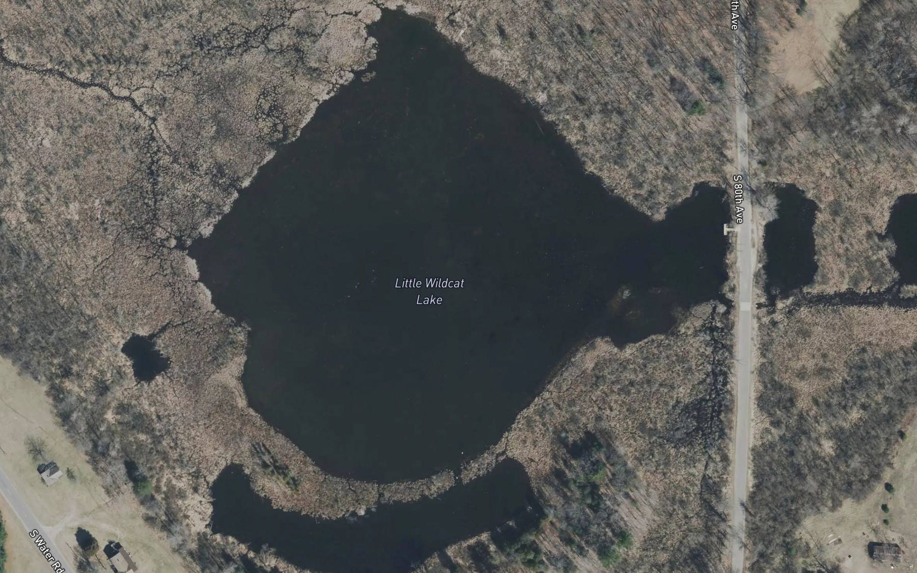 Satellite map of the Little Wildcat Lake