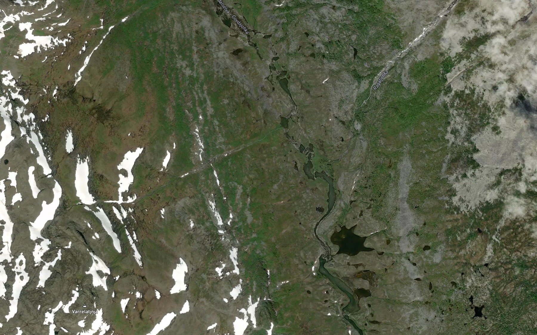 Satellite map of the Ragatjohka