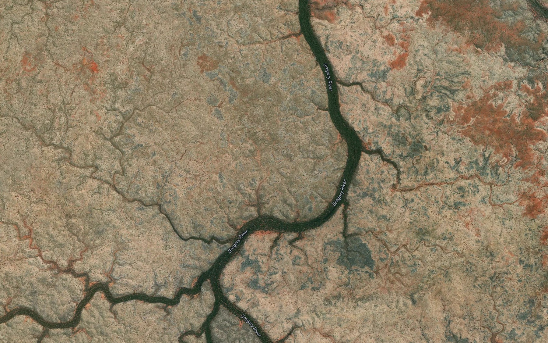 Satellite map of the Magenta Creek